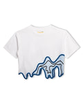 White Crisscross 100% Cotton Jersey Top