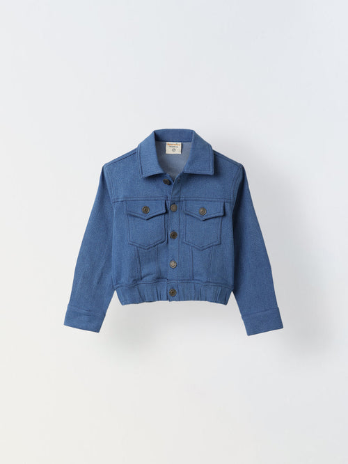 Spunkies Boys Blue Cropped Denim jacket