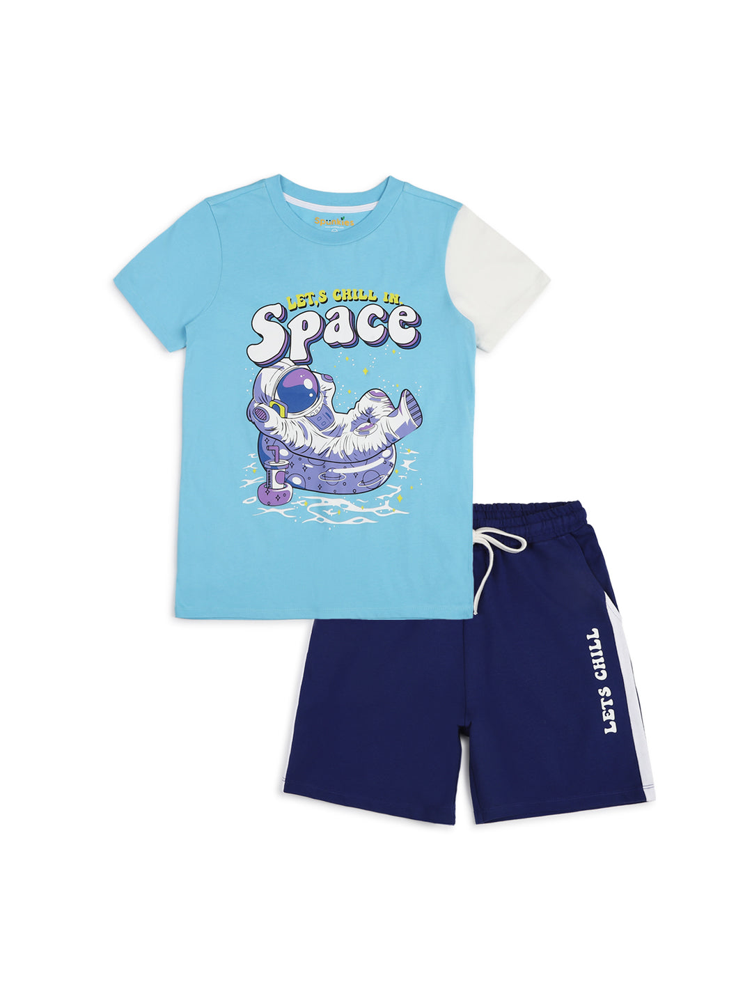 Fancy casual space-printed boys sets