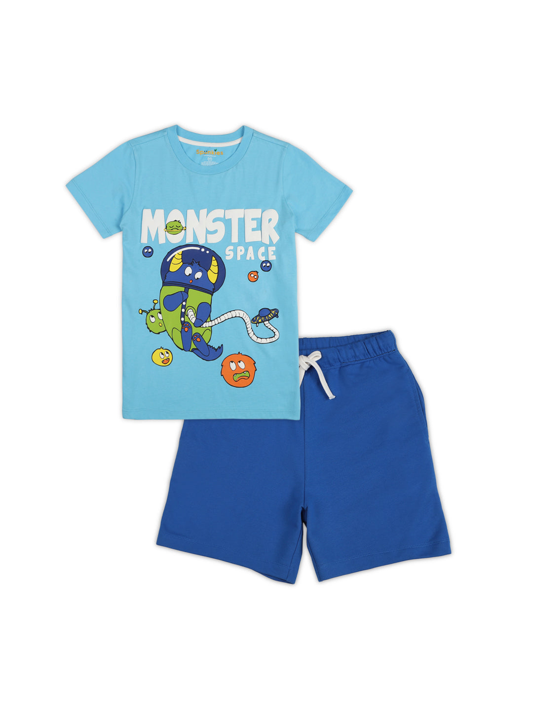 Space-printed trendy casual boys sets