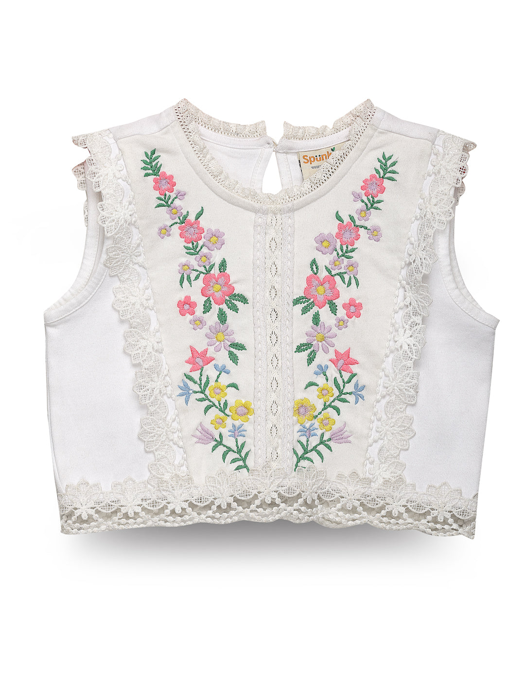 White Embroidered Top