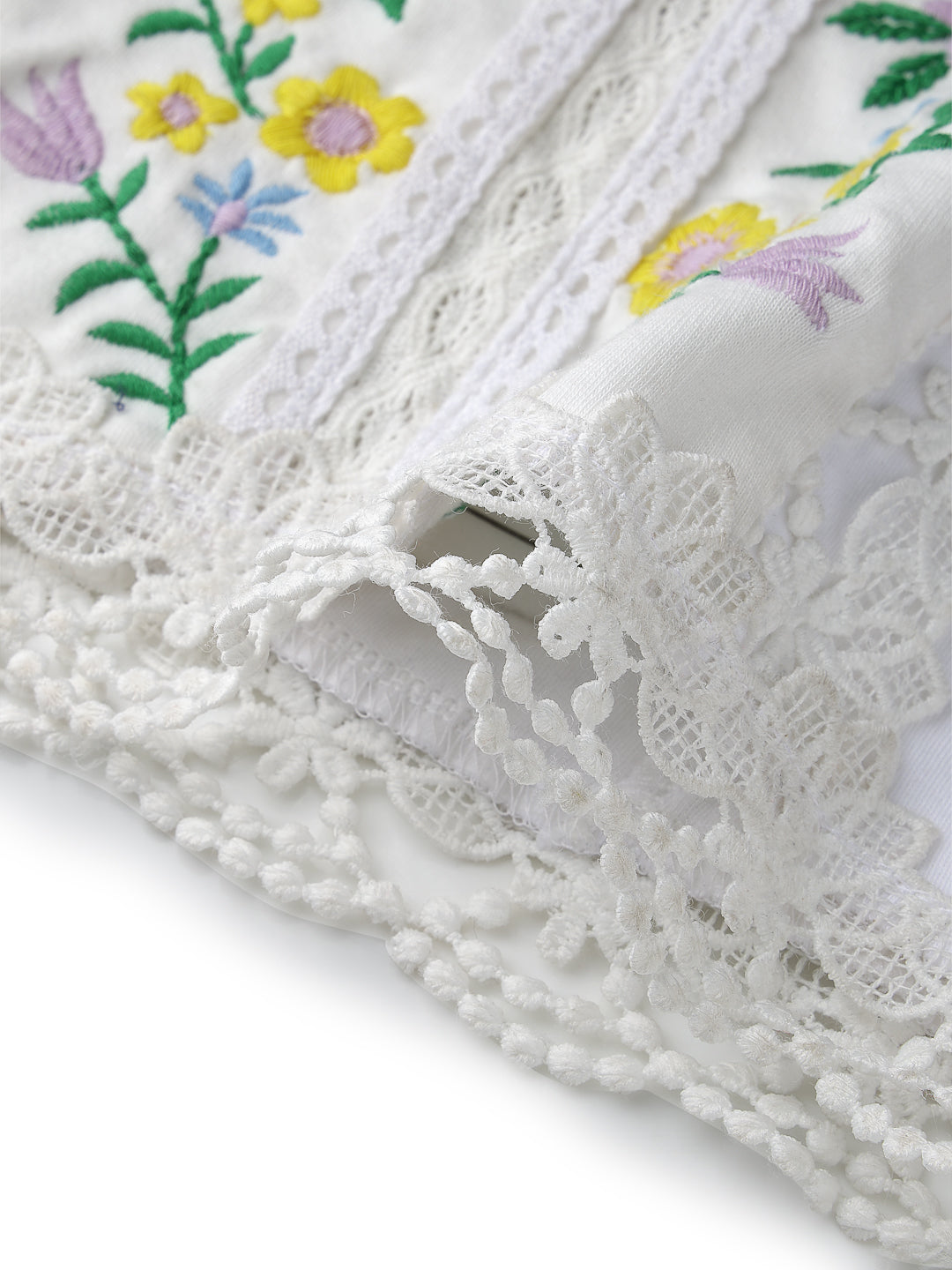 White Embroidered Top