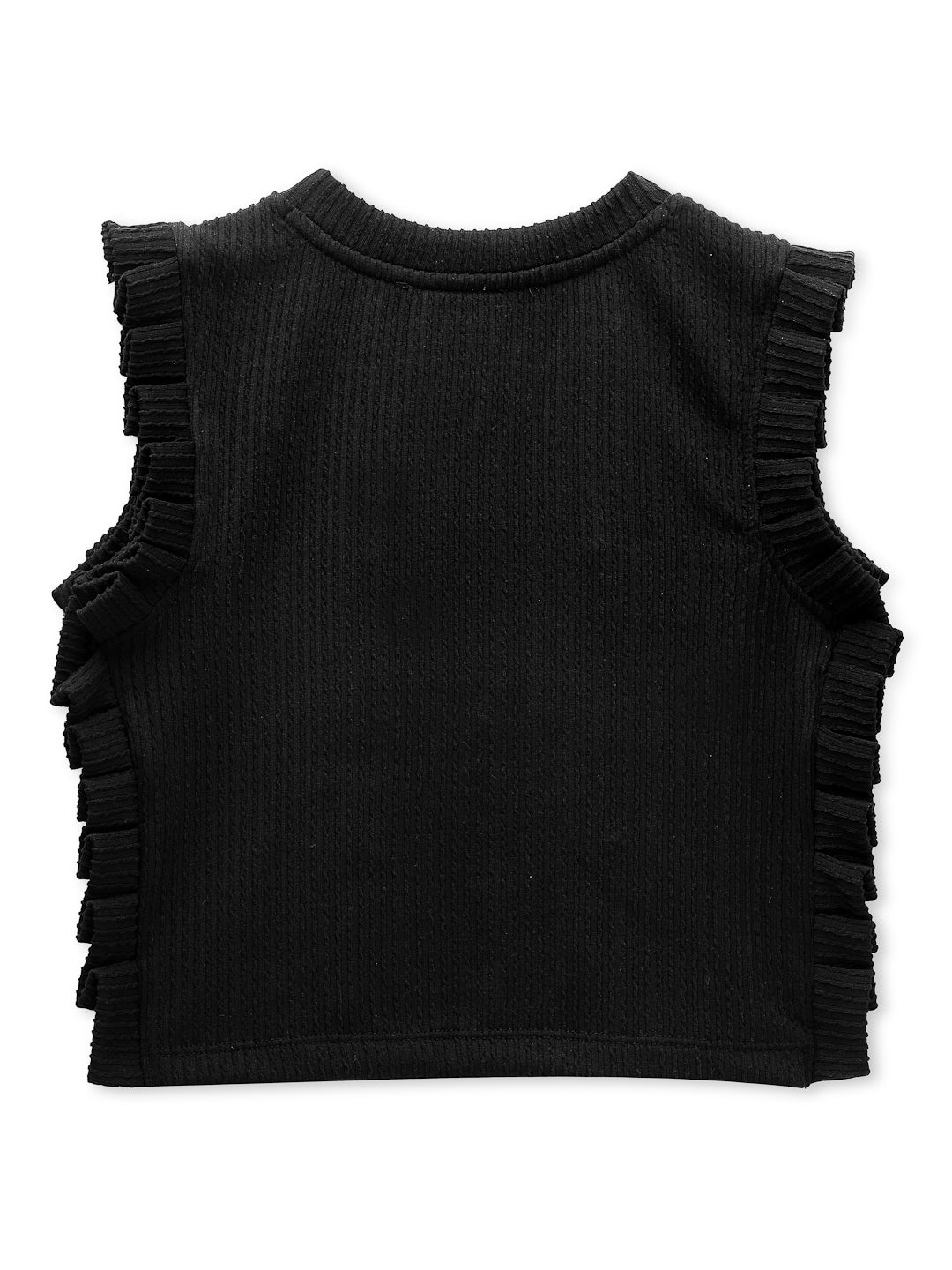 Jacquard Rib Black Top