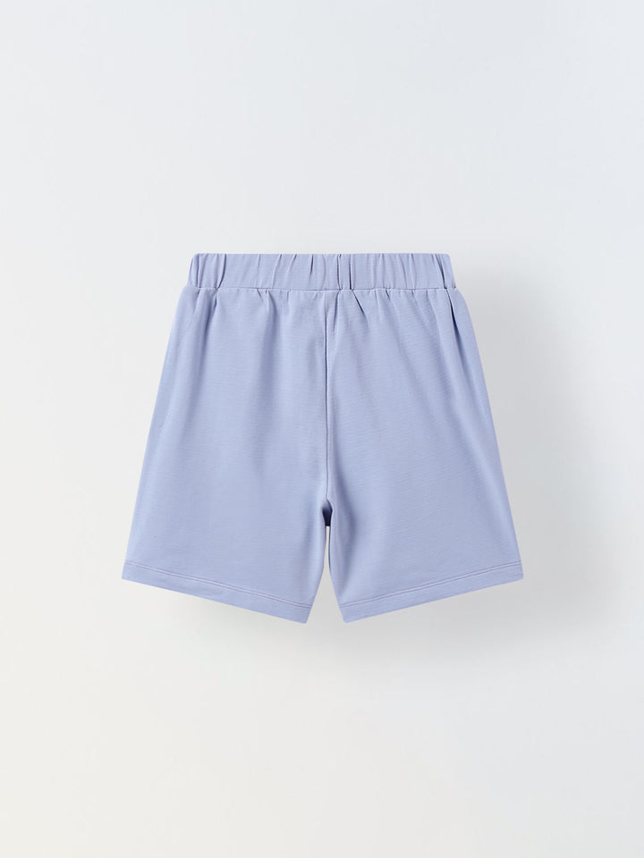 Blue Heron Cotton Collar Neck Co Ord Set For Boys