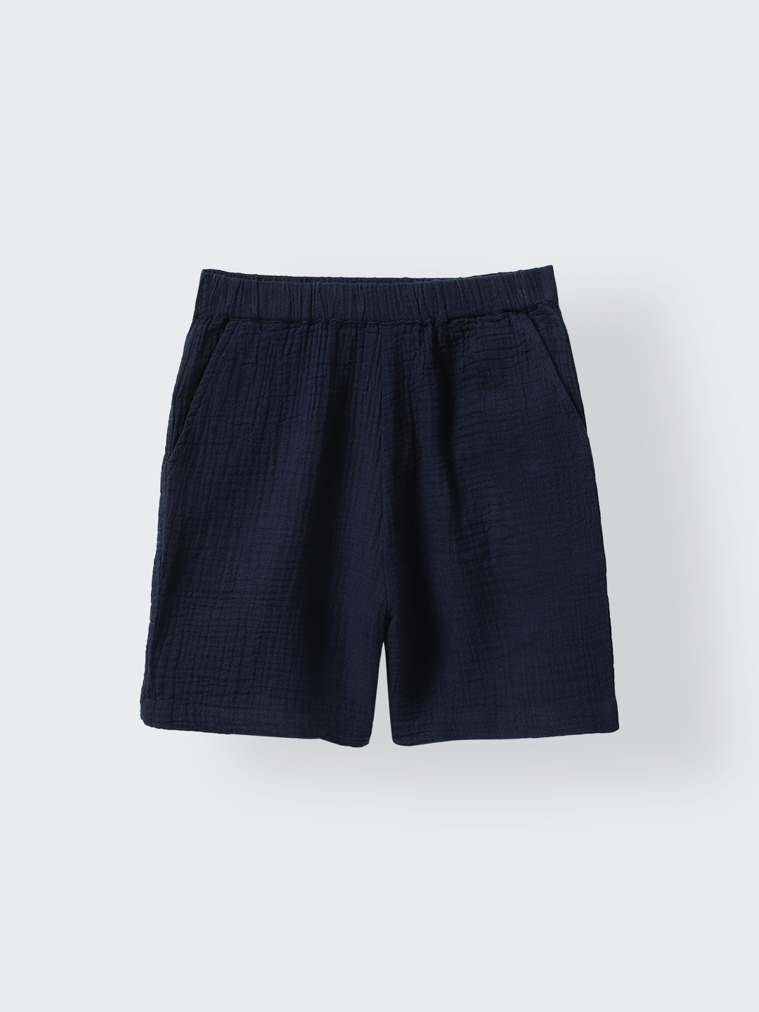 Boys Navy Cotton Gauze Summer Sets