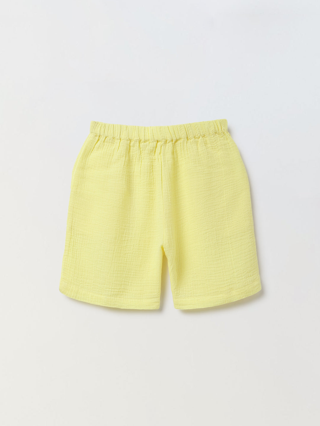 Boys Yellow Cotton Gauze Summer Sets
