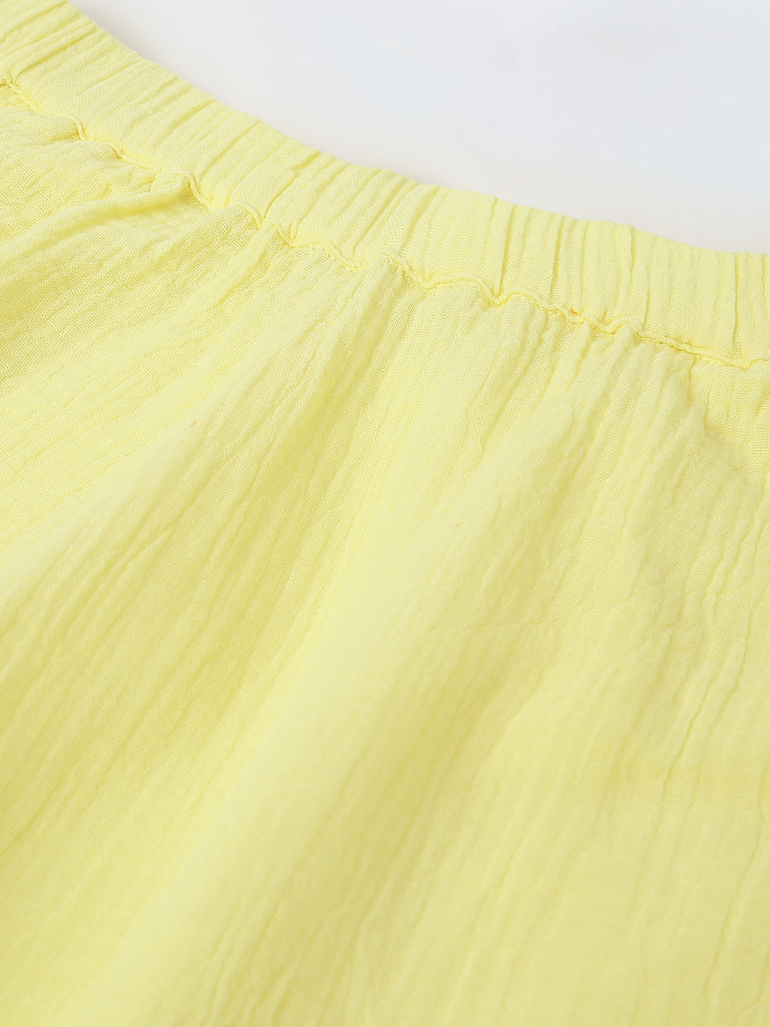 Boys Yellow Cotton Gauze Summer Sets