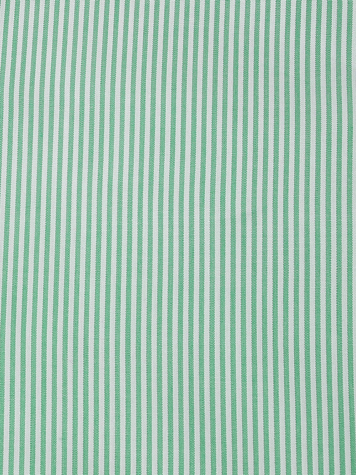 Cotton Green/White Stripe Shirt For Boys