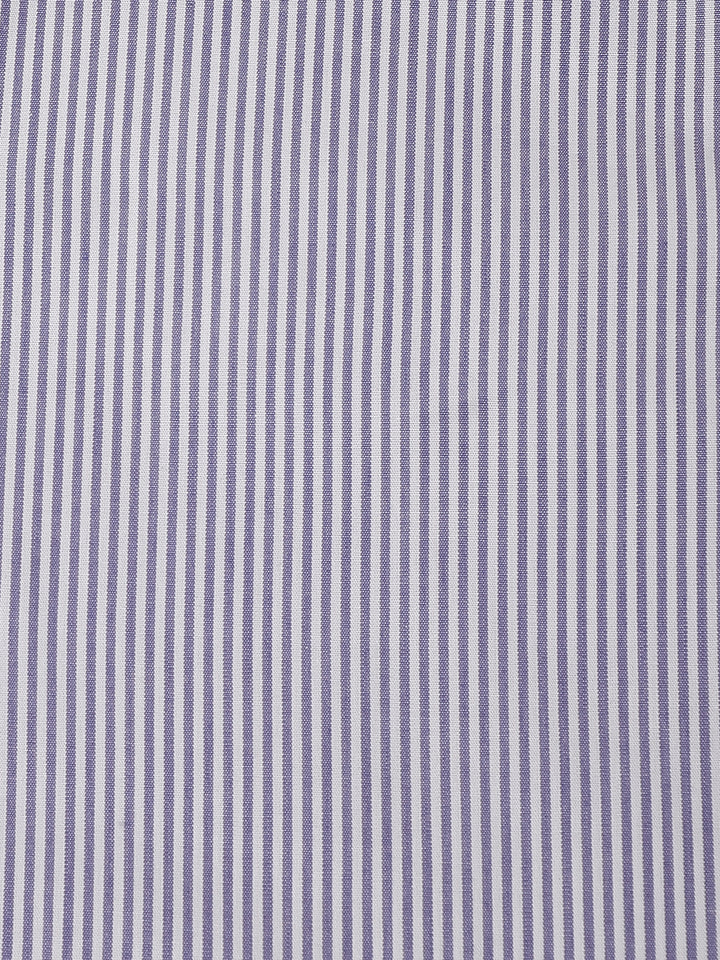 Cotton Navy/White Stripe Shirt For Boys