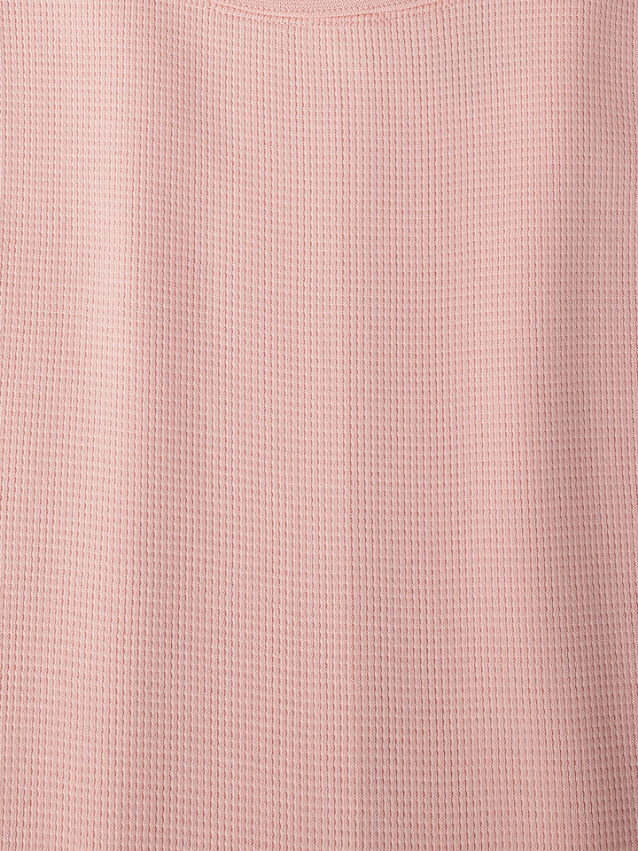 Girls Pink Cotton Round Neck A-line Dress