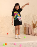 Shirt Polo Dress with Tropical Print