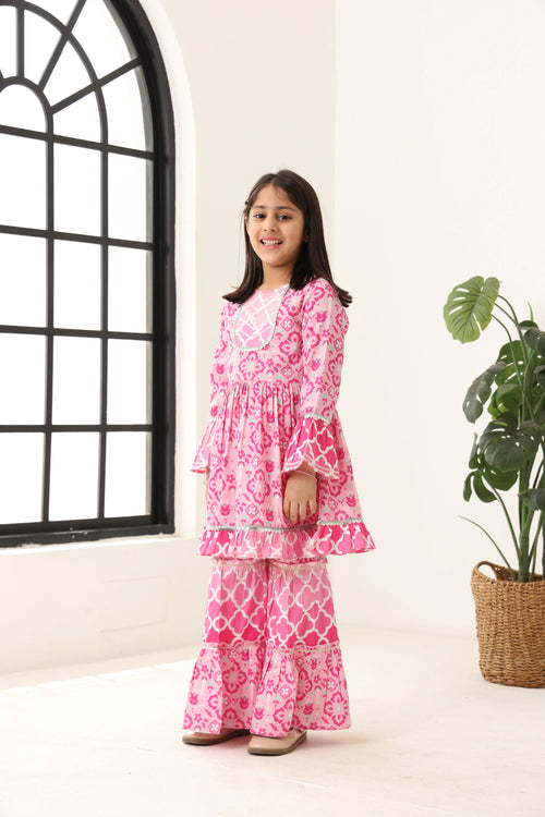 Girls Pink Long Sleeve Kids Set