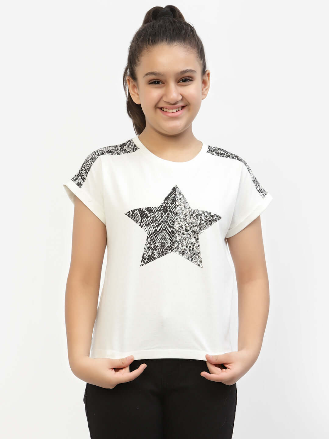 Black Star Latest Top For Girls