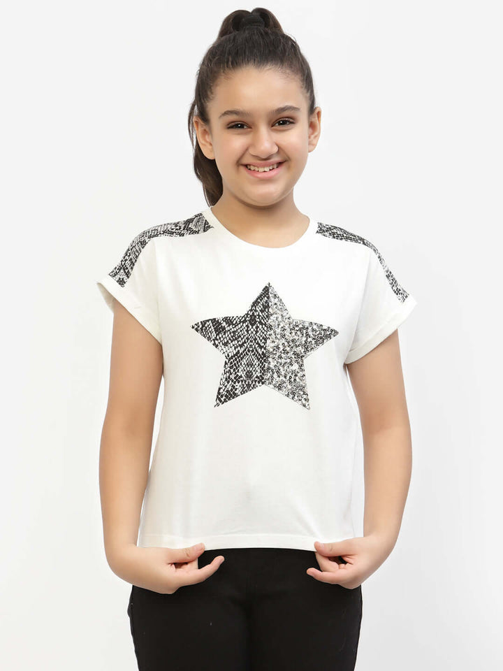 Black Star Latest Top For Girls