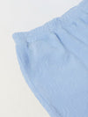 Boys Cotton Jacquard Blue Polo T-shirt and Shorts Set