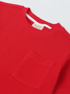 Boys Red Half Sleeves T-Shirt and Shorts Lycra Set