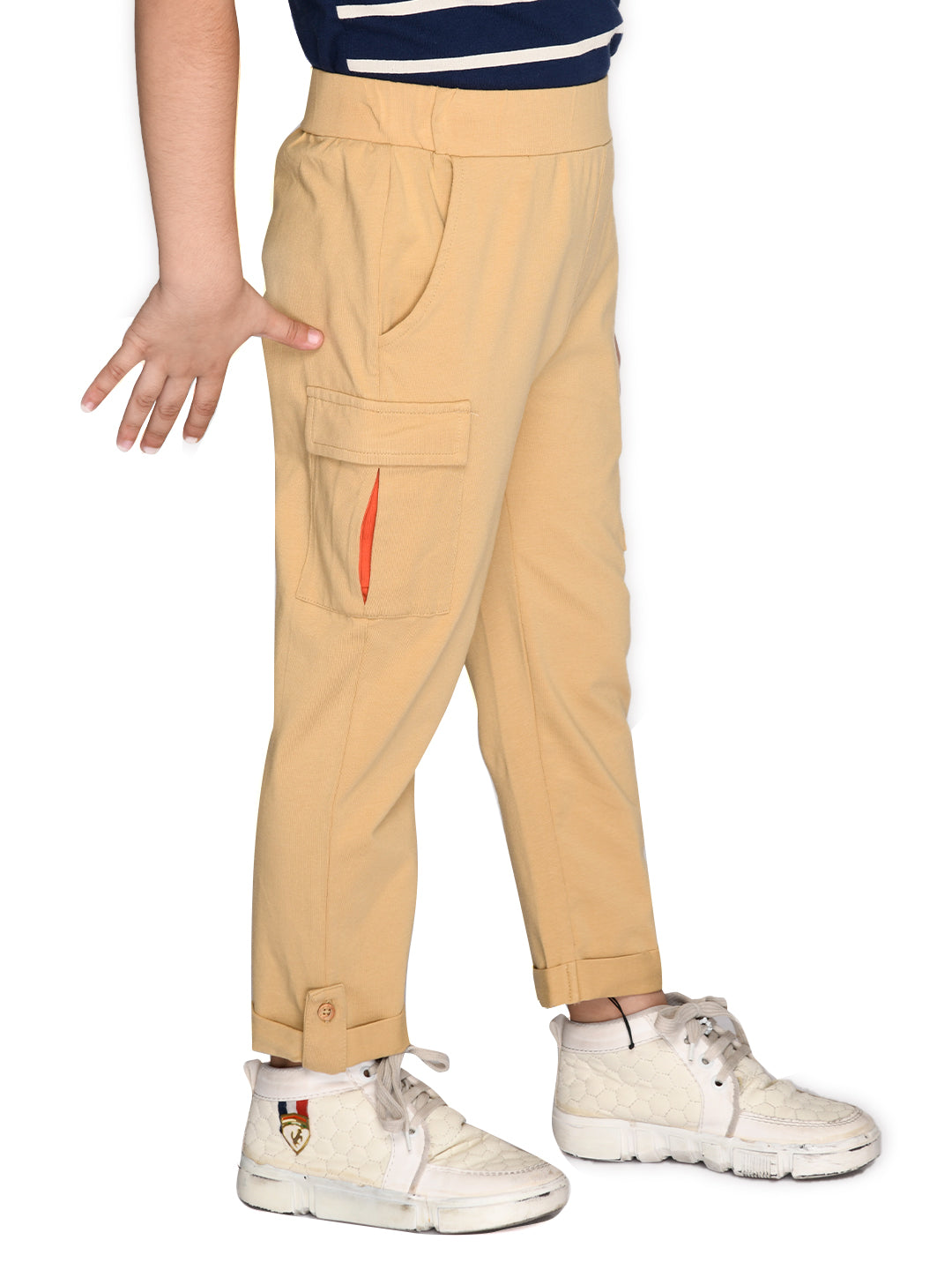 Combo of 2 Beige & Orange Jogger Boys for Ultimate Comfort