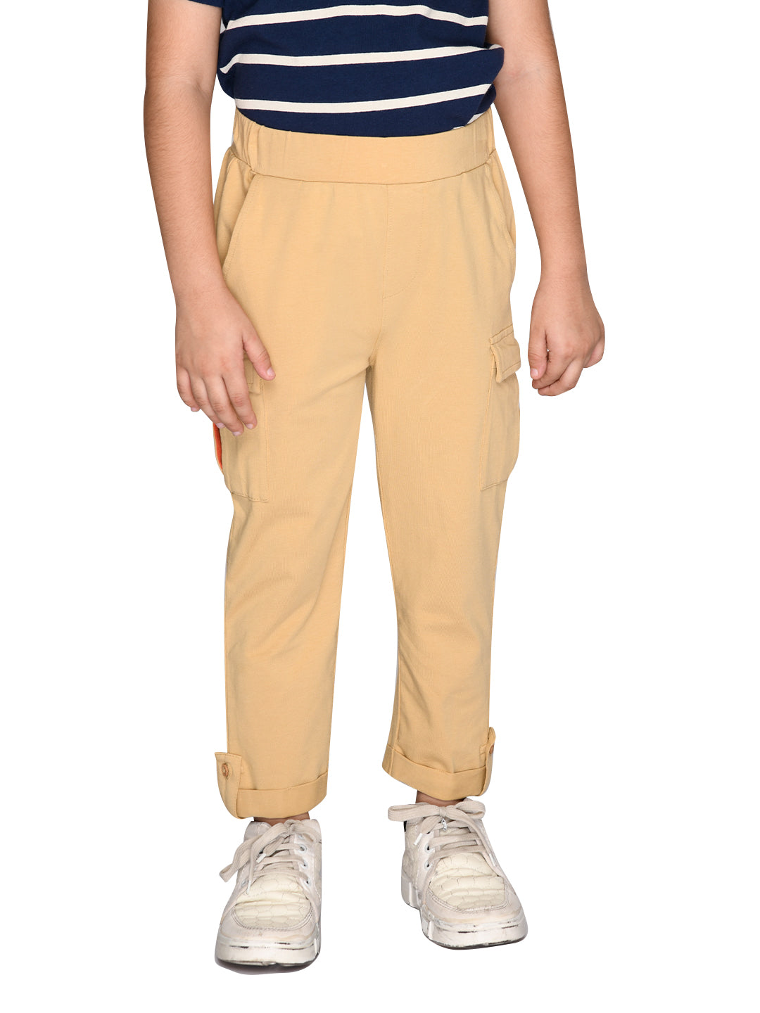 Combo of 2 Beige & Orange Jogger Boys for Ultimate Comfort