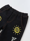 Spunkies Boys Graphic Print Denim Pant