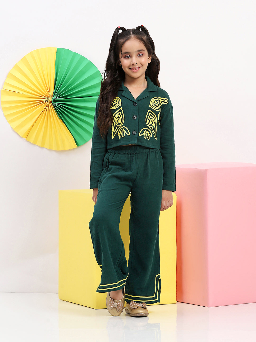 Cotton Gauze Embroidered Set