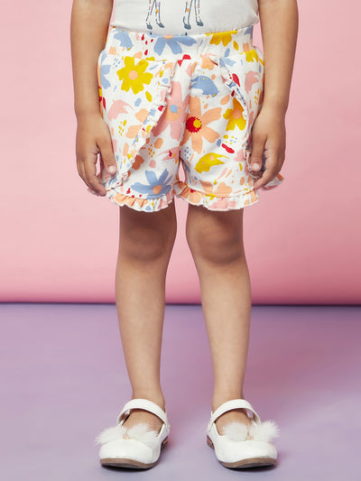 Kid Girls Floral Printed Shorts