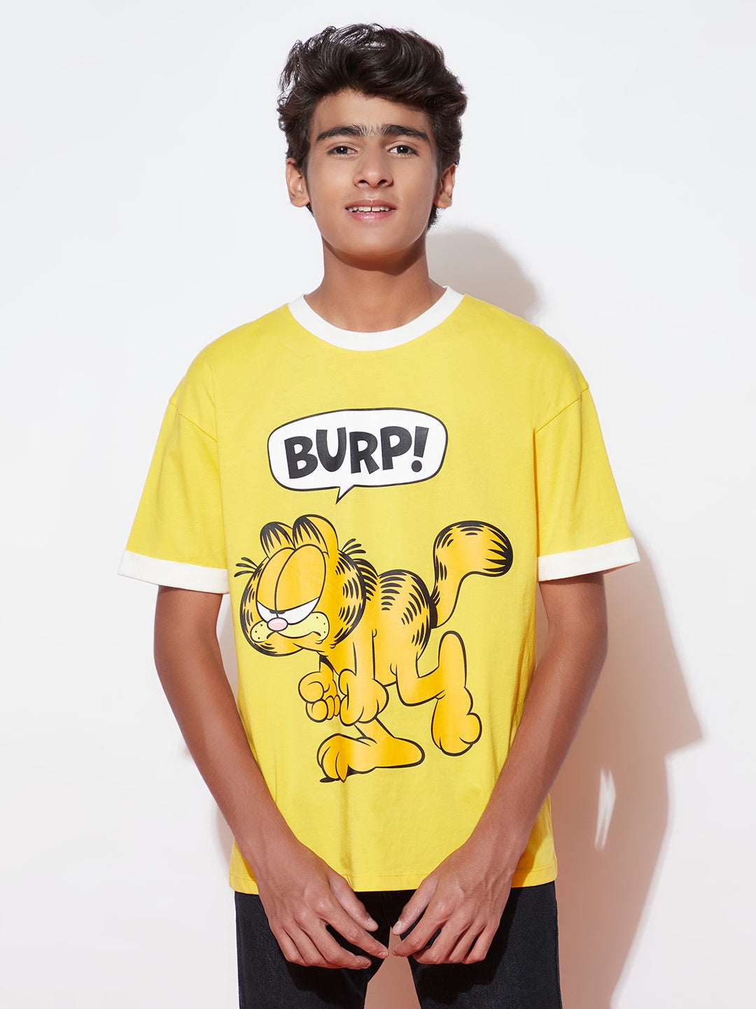 Teen Garfield! Yellow Oversized T-Shirt