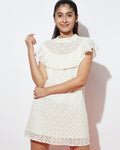 Girls Woven Schifili White Dress