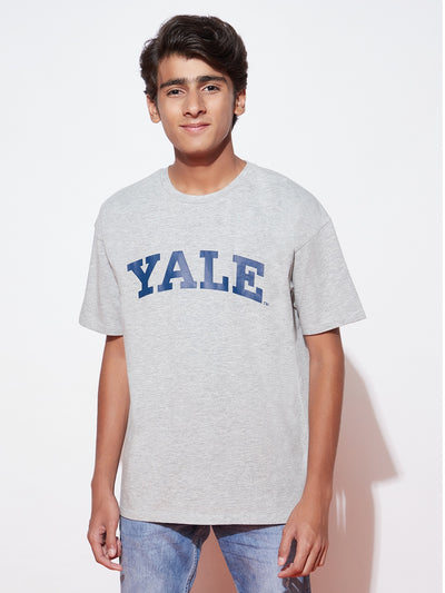 Teen Yale University Print Grey T-shirt