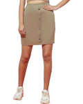 Girls Ribbed Olive Skirt