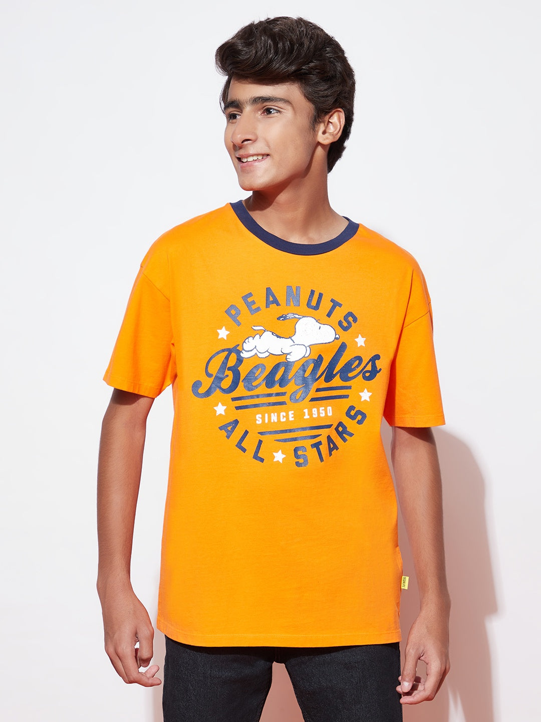 Peanut Beagles Orange Oversized T-shirt