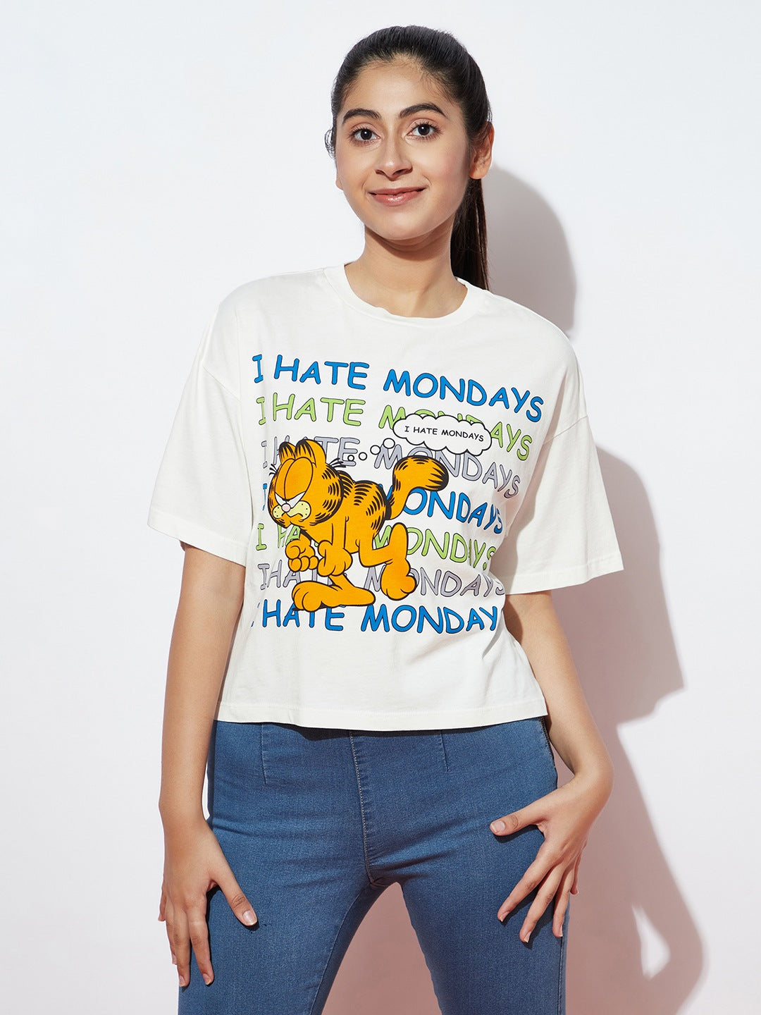 Teen Girls Cotton Garfield T-shirt