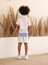 Spunkies Boys White Printed Co-ord Set