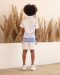 Spunkies Boys White Printed Co-ord Set