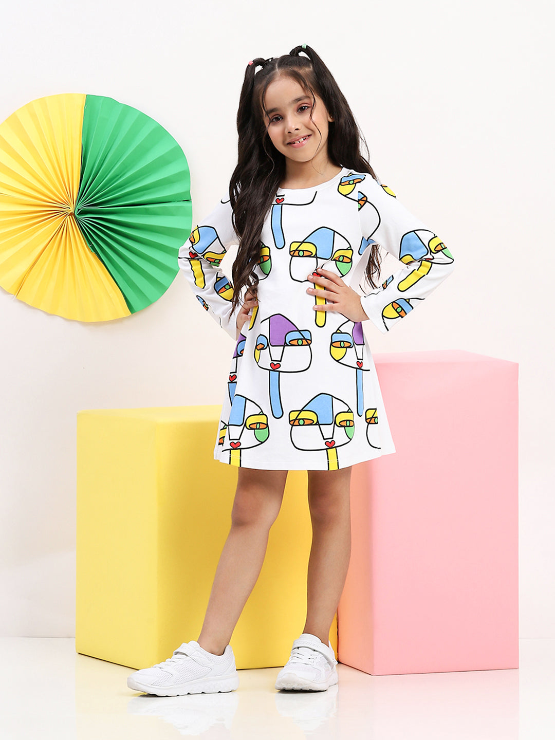 White Printed Play Dress