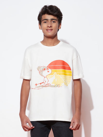 Teen Boy Printed Peanuts Oversized T-Shirt