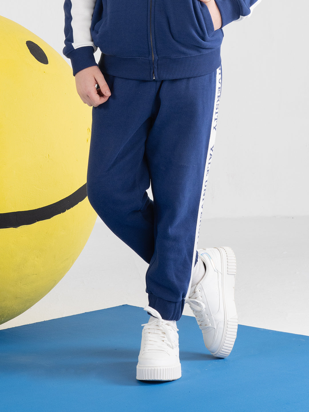 Navy Yale Side Tape Joggers