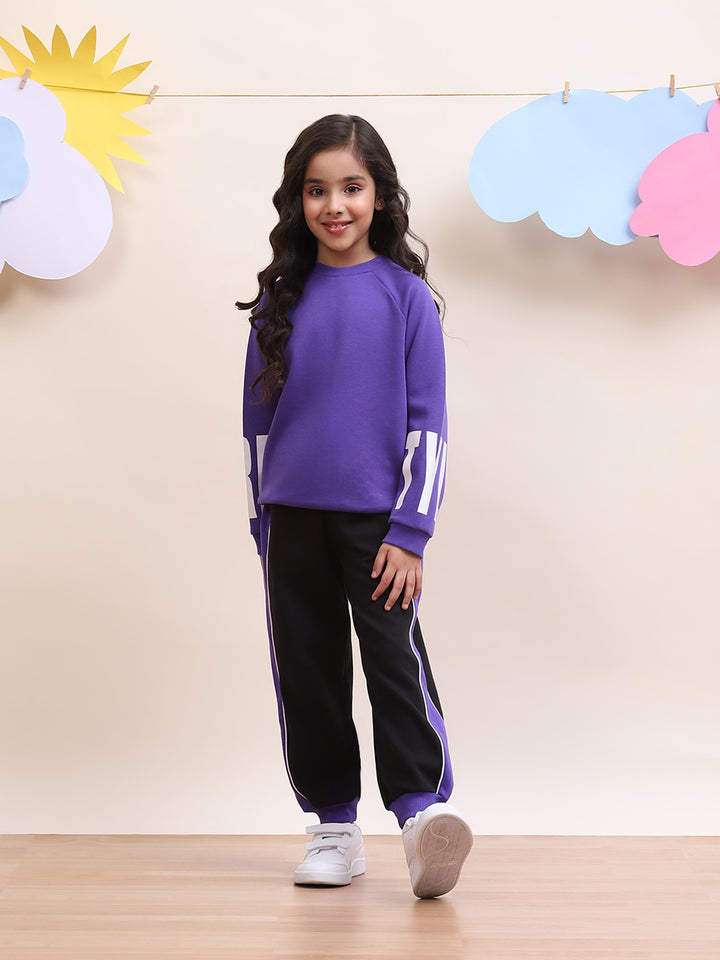 Classy Unisex purple Jacket with Black Jogger