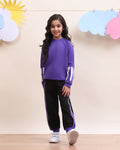 Classy Unisex purple Jacket with Black Jogger