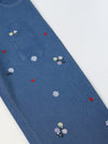 Spunkies Girls Blue Floral Embroidered Stretch Denim with Heart Detail
