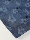 Spunkies Girls Blue Floral Textured Denim jacket