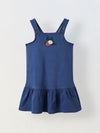 Spunkies Girls Sleeveless Denim Dress with Frill Hem