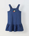 Spunkies Girls Sleeveless Denim Dress with Frill Hem