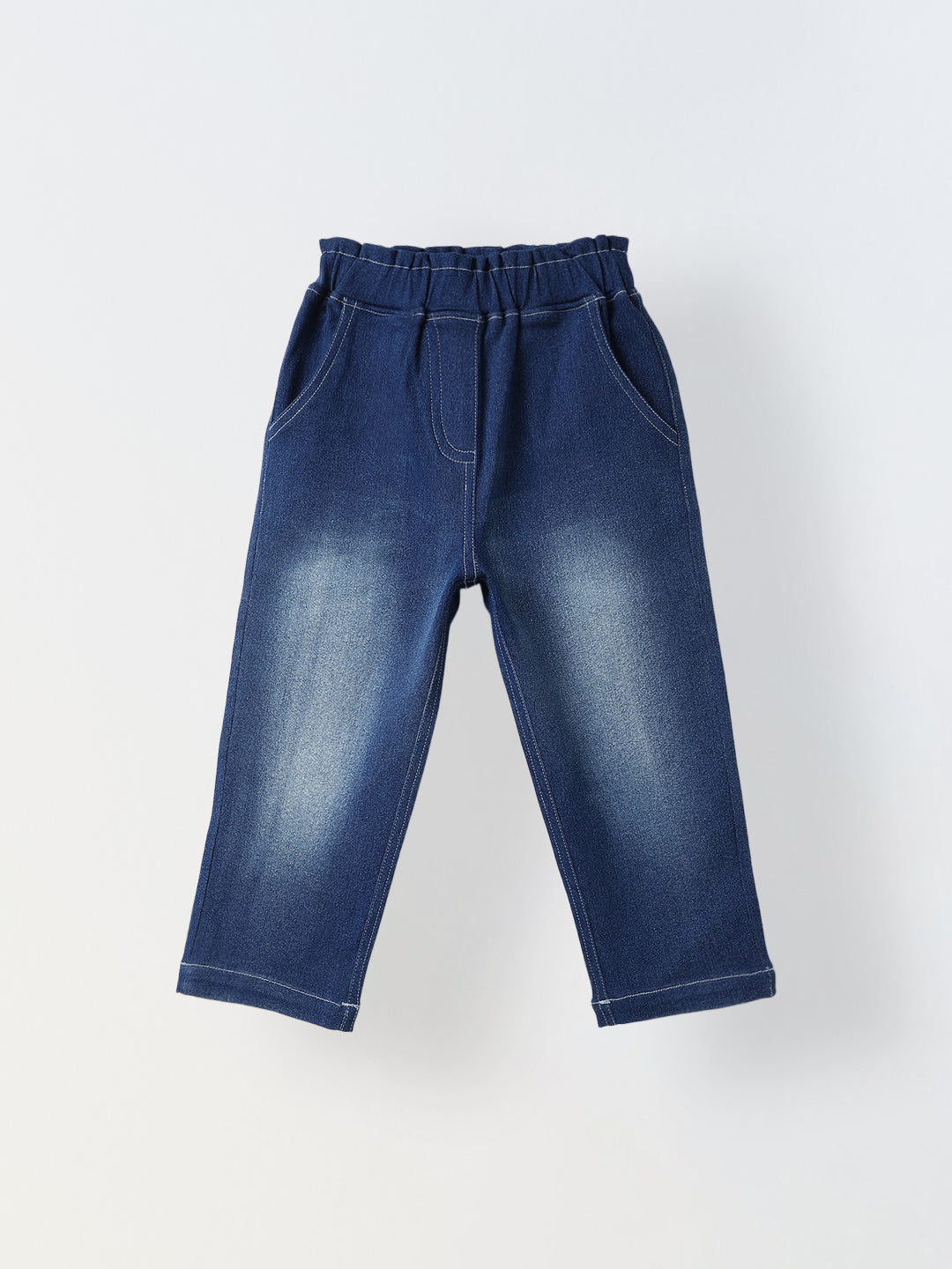 Spunkies Blue Embroidered Denim Pants