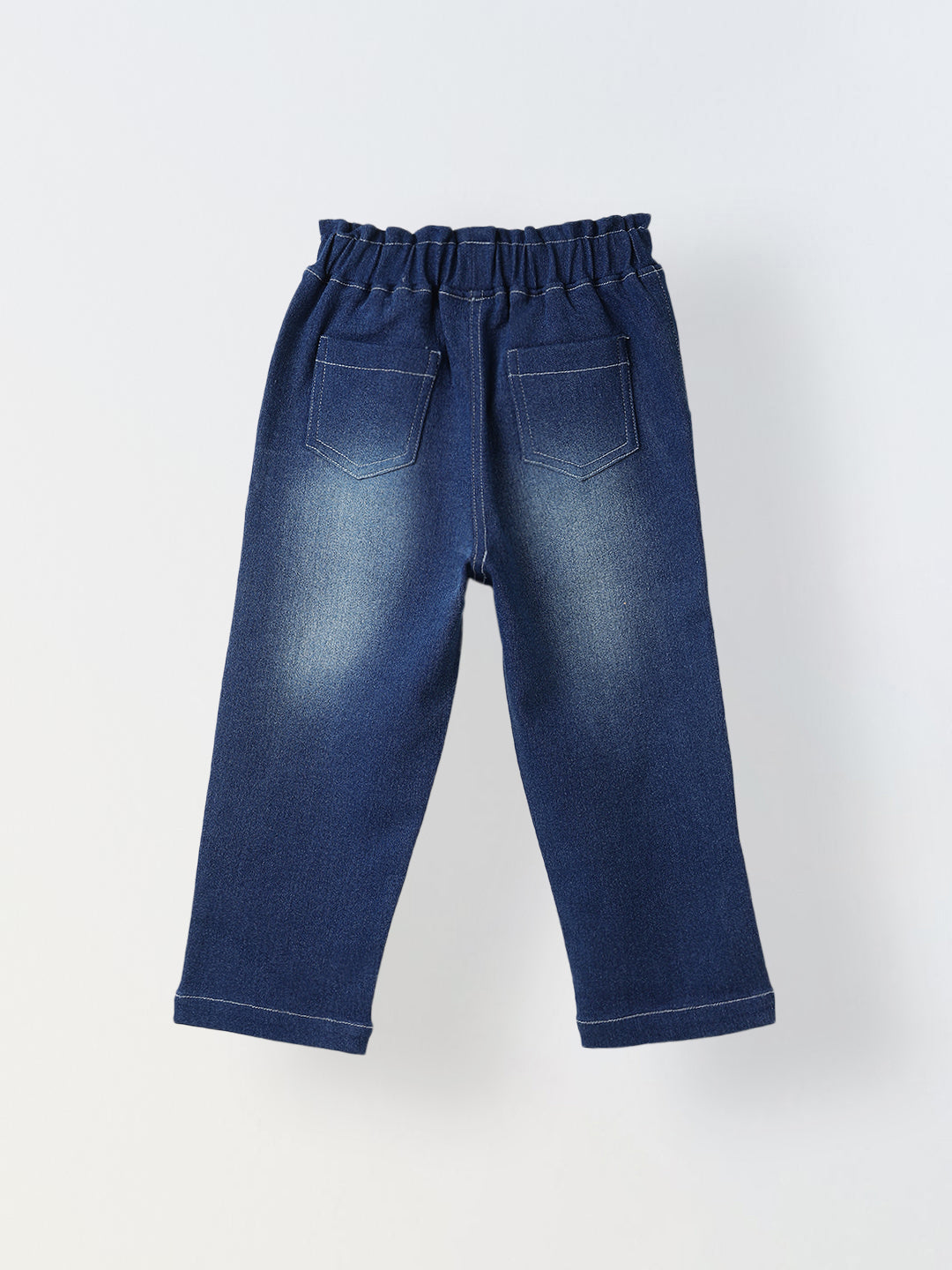 Spunkies Blue Embroidered Denim Pants