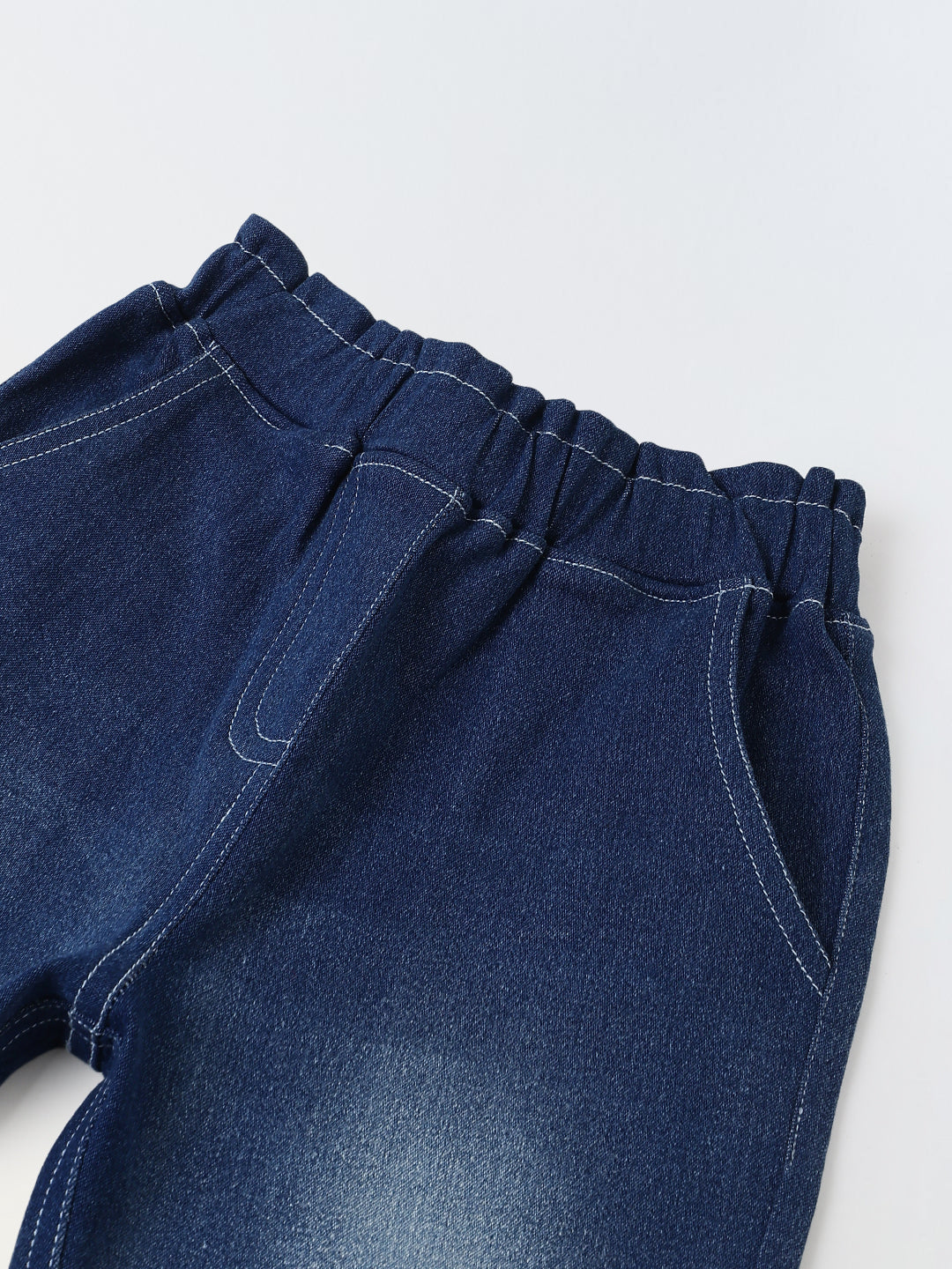Spunkies Blue Embroidered Denim Pants