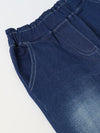 Spunkies Blue Embroidered Denim Pants