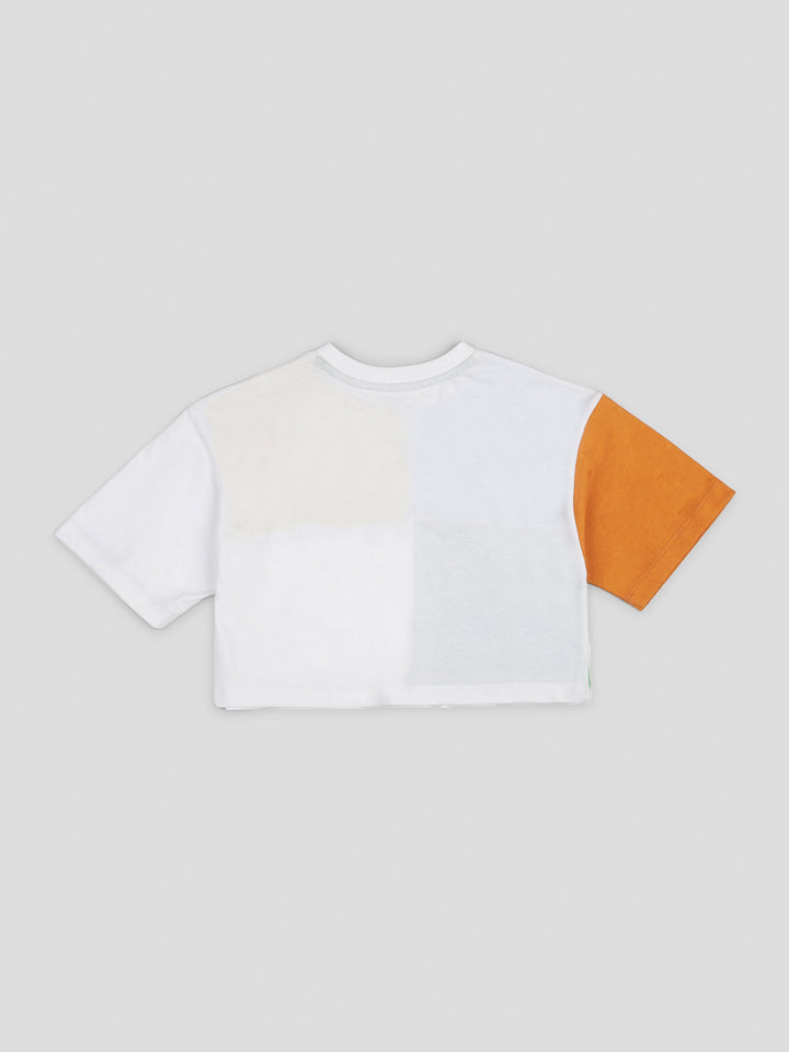 Casual cool colour block Girl's Top