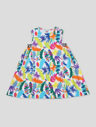 Funky forest printed girls dress