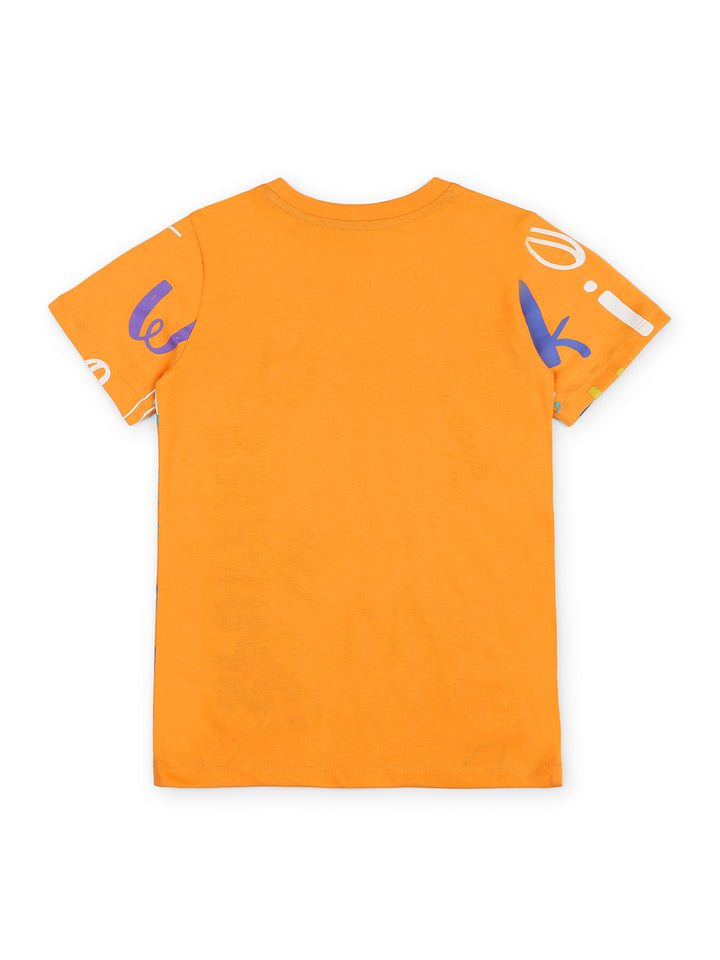 Cute typography printed boys set