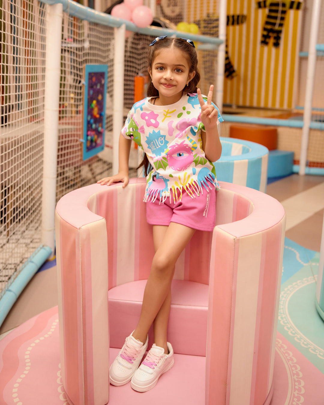 Girls Cartoon Print Everyday Play sets
